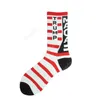 2024 Trump Chaussettes Président MAGA Trump Lettre Bas Étoiles Rayées Drapeau Américain Chaussettes De Sport MAGA Chaussette Party Favor DHR53