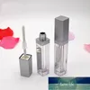 7ml 정사각형 립 광택 튜브 빈 액체 립스틱 병 LED 라이트 미러 클리어 화장품 Balm 컨테이너 메이크업 도구