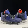 Designer Shoes Basketball 4S OG Black Blue Outdoor Sports Training Running Sneakers CQ9597-401 con no original