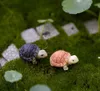 Turtle Fairy Gardens Miniatyr Mini Animal Tortoise Resin Artificial Craft Bonsai Garden Dekoration 2cm 2 färger DHL