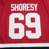 Eishockey TV-Serie Letterkenny Irish Jerseys 69 Shoresy Jersey Sommer Weihnachten Moive Team Home Rot Farbe Männer 021