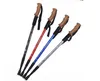 Utomhus Trumpet Cork Trekking Poles Ultra Light Justerbar Anti Shock Telescopic Alpenstock Multi Function Straight Handle Vandring Walking Stick