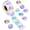 500pcs Roll 1inch 1.5inch Colorful Thank You Label Adhesive Stickers Store Box Gift Bag Baking Package Wedding Decoration