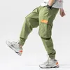 100% algodão corredores homens homens hip hop roupas harajuku calças de moda japonês streetwear harem calças de carga solta macho 3xl 210601