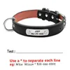 Large Durable Personalized Dog Collar PU Leather Padded Pet ID Collars Customized for Small Medium Large Dogs Cat 4 Size