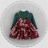 安いトレンディな幼児の女の子の服春のデザイナー新生児の赤ちゃんのかわいいドレスのための小さな女の赤ちゃん服の服509 Y26988947