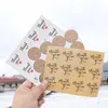 KRAFT PAPPER Kärlek tack tätande klistermärken dekorativ självhäftande bakning Diy handgjorda presentkakor godis taggar