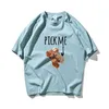 Wybierz mi Bear Hip Hop Oversize T Shirt Mężczyźni Streetwear Harajuku Tshirt Krótki Rękaw Bawełniany Loose Hiphop T-shirt Para Lato 210603