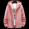 Męskie Kurtki Szybkie Suche Kapturem Płaszcze Letnie Ochrona przed słońcem Kurtka Brand Clothing Windbreaker Fashion Solid Euntears LM028