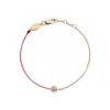 Braccialetti con ciondoli B01001B Strass lucidi Cristalli Zircone Redline Bracciale Corda rossa Filo intrecciato Donne fortunate Colore argento Pulse1443659