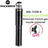 Rockbros Bike Pump Mini Portable Light Aluminium Eloy Bicycle Pumps Air Inflator Mountain Cycling Tire Inflators Schrader Presta V2172593