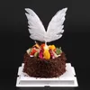 Angel Wings Flag String Light Angel Bougie de mariage Cupcake Cake Topper Set pour la décoration de fête Drapeaux de gâteau d'anniversaire Décor de cuisson Y200618