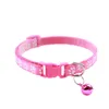 Produits pour animaux de compagnie 1.0 chat ruban collier de chien boucle de sécurité collier tissu empreinte unique couleur ceinture cloche collier