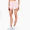 Sexy yoga conjunto alto elástico solto solto shorts lado bolso malha ginásio fundos claros respirável curto