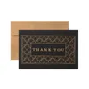 Emballage cadeau A5KA 10pcs cartes de remerciement avec enveloppes géométrique bronzant pliant carte de voeux pour affaires mariage nuptiale bébé douche