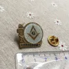 1 "Masonic Dom Liberty Braço de uma polegada largura de lapela de esmalte macio com embreagem de borboleta