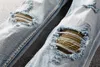 デスガーロングスリムリッピングホールアウトジーンズ高品質洗濯ライトブルーデミンパンツストリートウェアファッションジーンズ