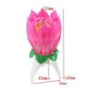 Cake d'anniversaire Musique Musique Rotation Lotus Flower Christmas Festival Decorative Music Musine Mariage Décorat qylxyv7389098