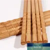 Naturliga bambu trä ätpinnar hälsosam kinesisk karbonisering återanvändbar kök sushi mat pinne porslin sushi chopstick