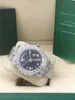 Luxury U1 Factory 15 Style Full Diamond Blue Roman Dail President Day-Date Watch 228238 Sapphire Big Diamond Bezel 43mm 18K White Gold Men Automatic handledsklockor