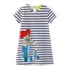 Jumping Meters Top Brand Cotton Children Animals Clothes Princess Girls Dress for Summer Kids Party Gift Baby Wear 210529