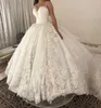 2021 Ballgown Dresses With Spaghetti Straps Lace Applique Sweep Train Custom Made Plus Size Castle Wedding Gown Vestido De Novia 401 401