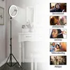 Mobiltelefonfotografi Tillbehör 10 "LED-ringljus Fotografisk Selfiebelysning med stativ för smartphone YouTube TikTok Makeup