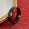 Fashion Charm Simple Glossy Single Circle Jewelry Band Ring Men Stainless Steel Black Gold Rings For Women