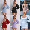 Белый с длинным рукавом Bodycon платье женщины лето с плеча сексуальное мини-платье Drawstring Ruched Pead Weep Colled Party Press Black X0629