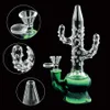 Vatten Rökning Rör Shisha Hookah Glas Bong Starigh Silikon Slang Joint Oil Rig Cactus Hookahs Höjd 8.4 "