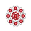 Broches en forme de cœur et de fleur en cristal ajouré pour femmes, costume couleur strass de mariage, bijoux épingle écharpe boucle accessoires