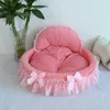 Hundebett Sofa Rosa Spitze Welpenhaus Haustier Teddy Katzenbetten Nest Zwinger 682 K2