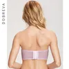 Dobreva Mini dentelle Bustier Bustier Sous-femme légèrement rembourré Bord sans bretelles 210623