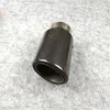 1 Piece Length 170mm Exhaust Pipe Car Universal Glossy black Crimping AK Carbon fiber Nozzles Replacement Akrapovic Stainless Stee301I