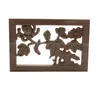 Oggetti decorativi Figurine Decorazione non verniciata Lungo ovale Legno di gomma Accessori per la casa Porte d'angolo Mobili Artigianato Applique Decal Onlay