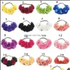 Hair Accessories Baby, Kids & Maternity 25 Colors Bride Rose Flower Wreath Headbands Women Girl Floral Crown Hairband Wedding Head Elastic R