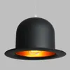 Pasillo de metal sombreros colgantes lámparas negro pintado moderno corredor droplight comedor Milord sombrero halway porche colgando luces