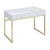 Scrivania Acme Coleen in Bianco Brass Mobili Table PC Tablea39A17A53 A14