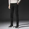 Höst vinter ly mode män jeans elastiska slim passform casual corduroy byxor koreansk stil vintage designer smart kostym byxor