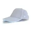 Czyste bawełniane kapelusze Luminous Hats Decoration Casual Hat Led Wasball Cap Męskie i damskie Ochrona Ochrony Słońce Ochrony Peaked Cap