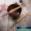 4 Pairs Reusable Chinese Classic wooden Chopsticks Traditional Vintage Handmade Natural Bamboo Chopsticks Sushi kitchen Tools
