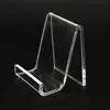 Advertising Display Acrylic Show Holder Stands Rack for Purse Bag Wallet Phone Book T3mm L5cm Retail Store Exhibiting 50pcs2407588