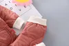 Autunno inverno neonati maschi vestiti manica lunga Parka pantaloni 2 pezzi/set abiti in cotone set di abbigliamento per bambini tute di marca per bambini