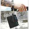 Keychains Letter Silicone Pärled Wristlet Leather Card Holder Inledande nyckelringar för kvinnor PU TASSEL KEY CHEAN MIRI22