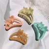 2021 Neue süße Mädchen einfache kleine frische bunte Blume Acryl große Haarkrallen koreanische Mode Frauen Fang Clip Haarschmuck 1638 B3