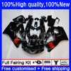 Gloss Black Fairings för Suzuki Srad GSXR 750 600 CC GSX-R750 600CC 750cc 96-00 Bodywork 16NO.1 GSX-R600 GSXR600 96 97 98 98 99 00 GSXR750 1996 1997 1998 1999 2000 Bodys Kit