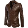 Jackets masculinos 2022 Men Blazer e Slim Fit Faux Leather Jacket Festa de moda/casamento/negócios masculino Outwear M-5xl