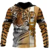 Men's Hoodies & Sweatshirts Man Casual Oversized Hoodie Loose Clothing Tiger Lion Streetwear Men For Boyfriends Jumpers