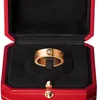 Love Ring Silver Gold Promise Design Diamonds Inga skruv Kvinnor Mens Rostfritt stål Lyxdesigner Signet Rings bröllop Bride Chri1045737