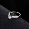 Moissanite Sterling Silver S925 Six Claw Arm Set Female Classic Models 1 Simulation Diamond Proposal Ring